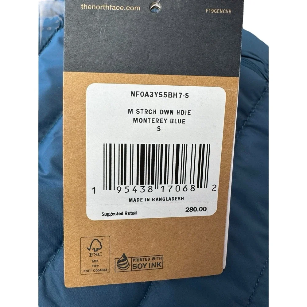The North Face Stretch Down 700 Goose Down Puffer NFOA3Y55BH7 Hoodie‎ Size S